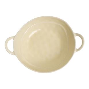 ins奶油风汤碗不规则双耳酸奶碗螺蛳粉泡面碗水果沙拉碗陶瓷餐具