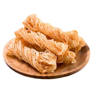 金丝蝴蝶茶馓子手工油炸麻花细散子江苏山东安徽徐州特产咸味200g