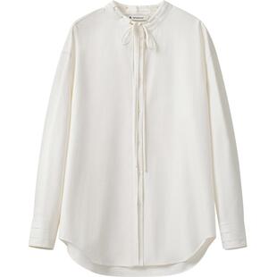 播商场同款休闲宽松立领衬衫24冬季新款通勤气质上衣BDR4CD3443