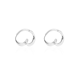 G/S日暮派对 小众高级感不规则线条心型金属耳圈简约设计爱心耳环
