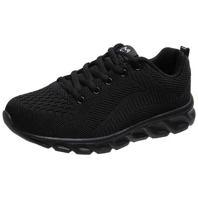 全黑色不累脚运动鞋工作鞋软底