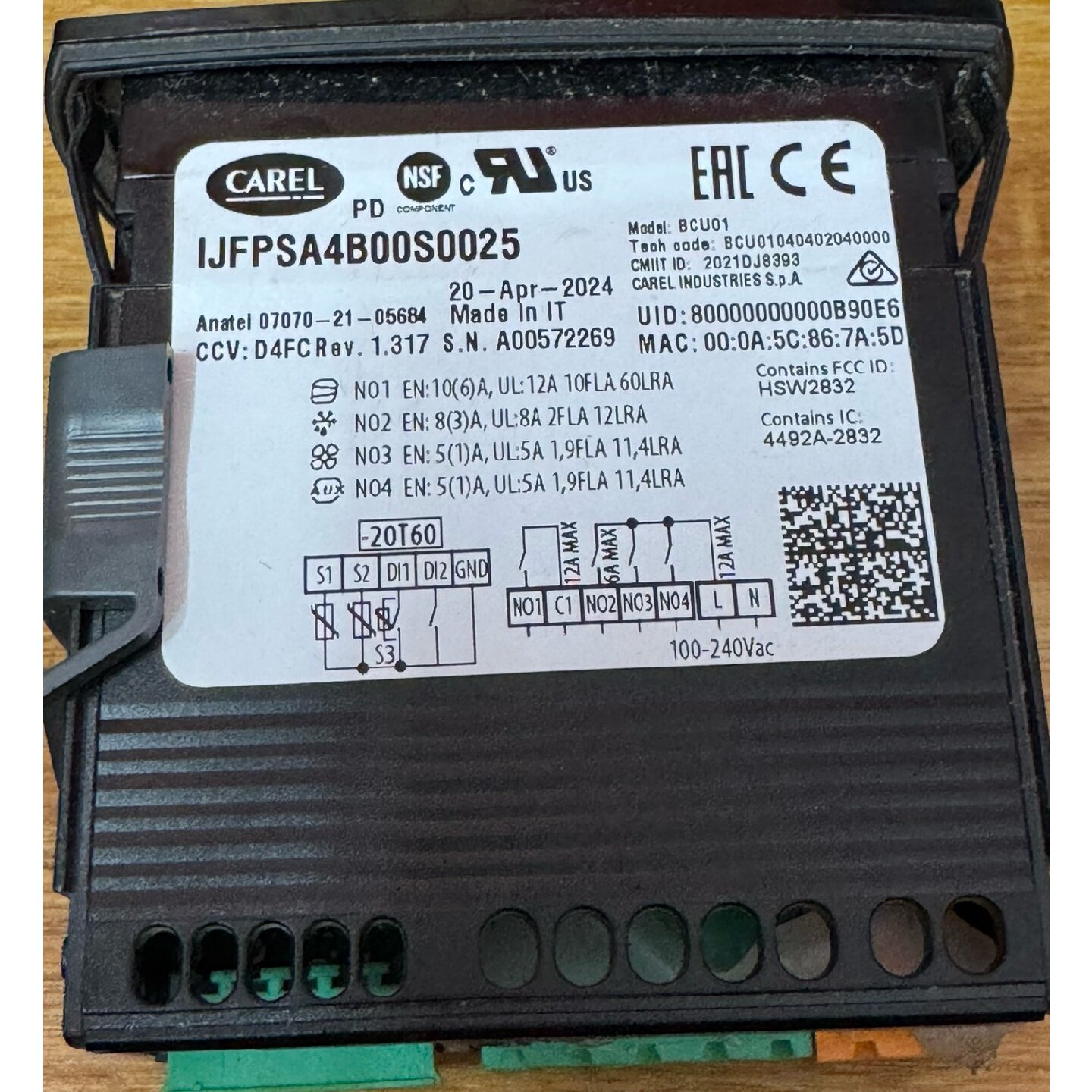 【议价-可维修】控制器 控制器一个 冷柜冷库控制器 有485通/二手