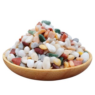 天然雨花石鱼缸造景底砂彩石乌龟缸装饰鹅卵石沙盆栽多肉鹅卵石