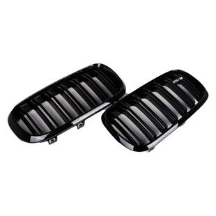 适用于宝马新X3X4X5改装G01黑武士亮黑运动F25中网F48进气E70格栅