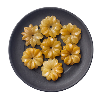 天然黄龙玉富贵开花鸡油黄