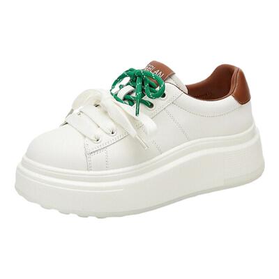 伊伴2025新款系带真皮休闲鞋