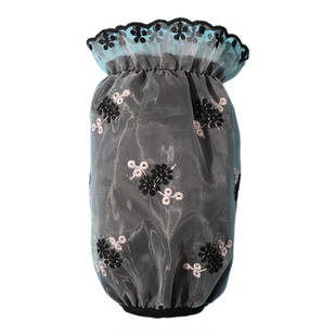 秋冬季短款袖套女士双层蕾丝袖套居家工作防污学生护袖羽绒服袖筒