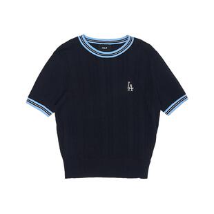 MLB官方 女款舒适短款学院风短袖针织套衫26春季新款KPV10/KPV11