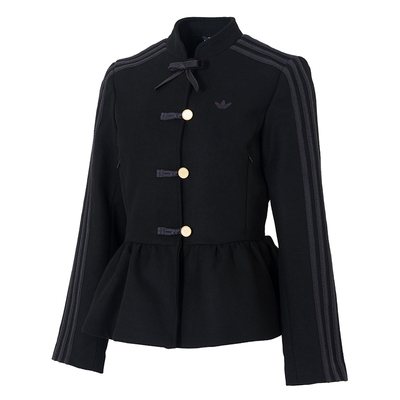 阿迪达斯新年款新中式花苞千金风毛呢外套女装呢子修身上衣KR5068