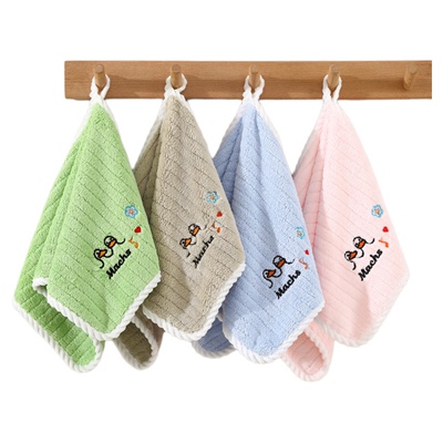 儿童毛巾洗脸纯棉吸水长方形面巾