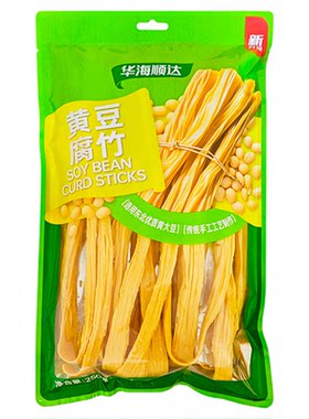 华海顺达黄豆腐竹250g袋装干货豆腐皮干豆皮凉拌火锅炒菜食材家用