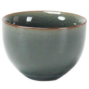 茶杯哥窑铁胎茶具主人杯开片手工大号单个家用陶瓷品茗杯喝茶杯