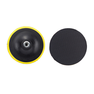 角磨机打磨抛光盘4/5/6/7寸植绒砂纸片粘盘125自粘气动打磨圆吸盘