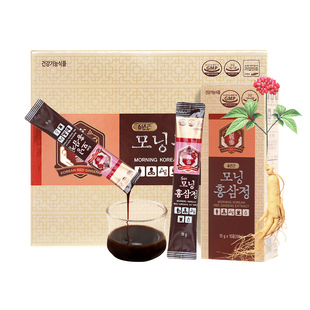 不老健高丽参灵芝人参液女补气血饮正品韩国红参浓缩液礼盒装30包