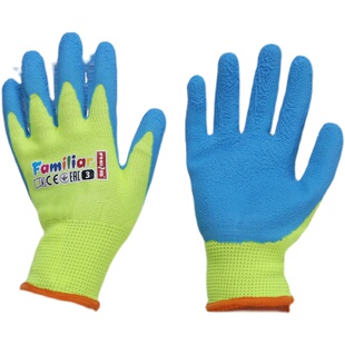 儿童学生防护磨砂劳保手套户外养护小宠物种花拔草防刺割胶皮手套