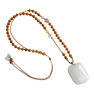 橄榄核珠链项链绳女手工编制吊坠挂绳玉石翡翠平安扣配绳新中式绳