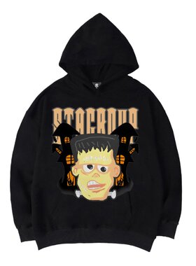STA美式复古宽松连帽卫衣男