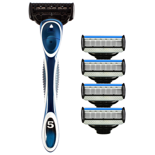 五层刀片手动剃须刀5层阿帕奇手动刮胡刀刀片式男用胡子刀胡须刀