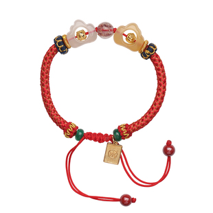 灵机麦玲玲手绳三合生肖红绳灵珑本命年太岁属相吉祥物手链女礼物