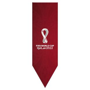世界杯卡塔尔会徽旗帜彩旗挂旗酒吧单角装饰球迷纪念用品吊旗挂布