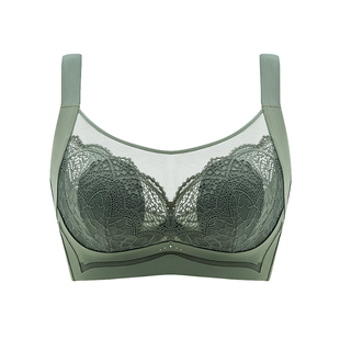 桑扶兰无钢圈文胸防空杯防凸点2025夏大胸显小防下垂显瘦内衣女