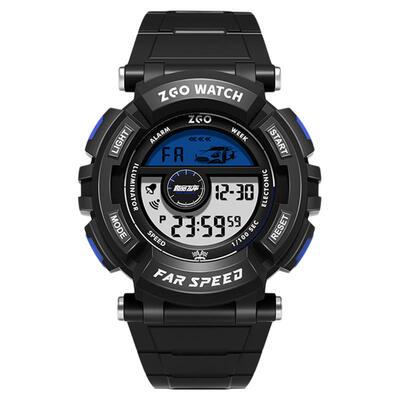 正港ZGO 飞车联名中学生手表男黑色防水儿童初中运动青少年电子表