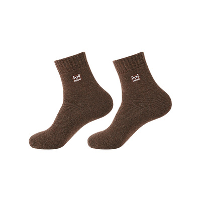 猫人羊毛袜子男士加厚款冬季防寒