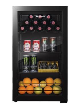 海信93L升冰吧家用小型商用客厅红酒柜茶叶柜冰箱低噪冷藏冷柜