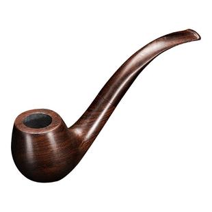 烟斗手工全实木 进口弯式石楠木烟叶斗 老式旱烟过滤斗男士烟丝斗