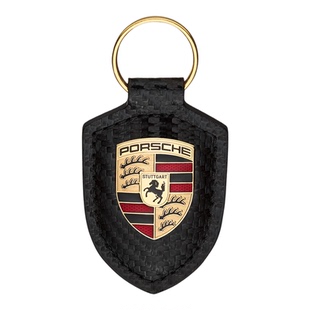 保时捷原厂正品盾徽钥匙扣25Y Porsche Carrera GT系列碳纤维纹路