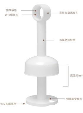 白色阳台晾衣杆顶装凉衣捍凉衣架固定式吊装晾衣架一根单杆晒衣杆