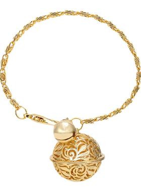 时尚风银色镂空铃铛生日礼物手链