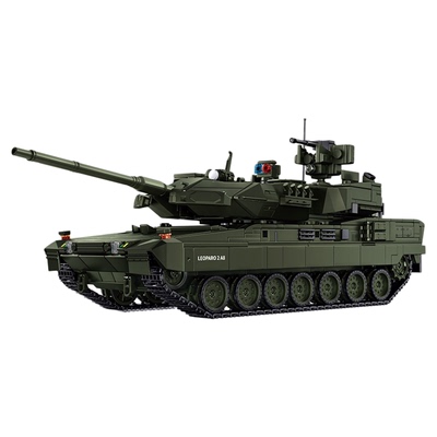 国产积木豹2A8主战坦克拼装模型