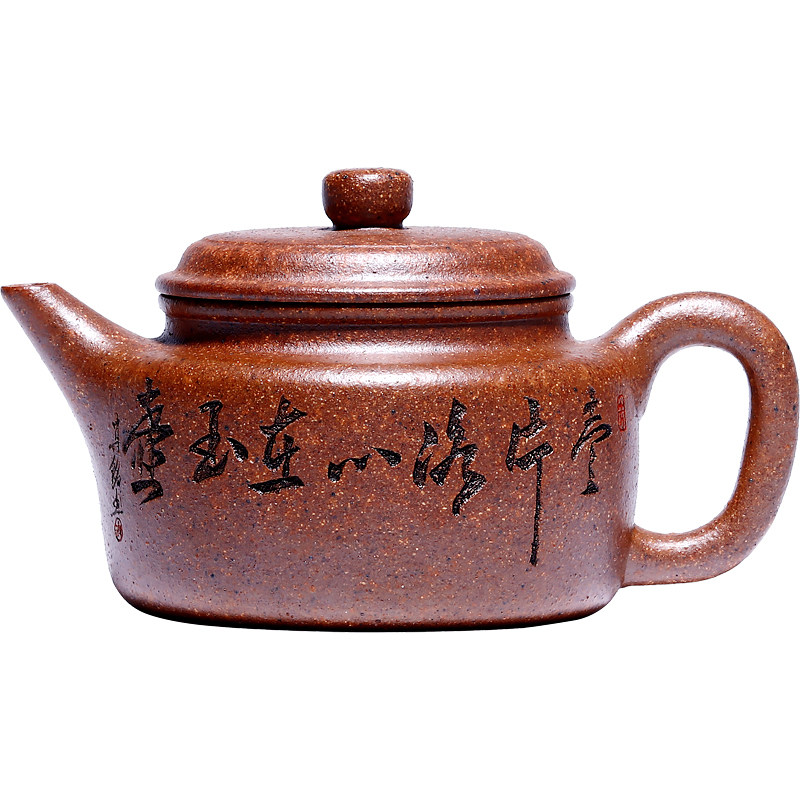 宜兴国工纯高温五彩流德钟泡茶壶