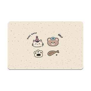 卡通可爱浴室地垫硅藻泥卫生间洗手台吸水厕所门口速干防滑脚垫子