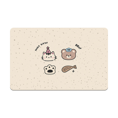 卡通可爱浴室地垫硅藻泥吸水脚垫