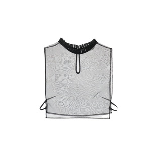 含蓄优雅OL职场内搭黑色白色欧根纱经典褶皱内搭假领子拯救大领口