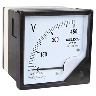 德力西电气安装式仪表 电压表 6L2-450V电流表交流指针表
