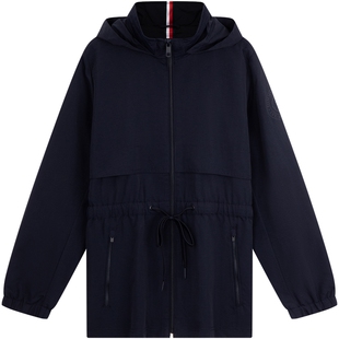 【户外防水】Tommy26春夏新款女抽绳收腰可收纳连帽立领夹克外套