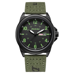 Dickies手表男学生简约运动腕表日历休闲潮流帆布带石英表女CL693