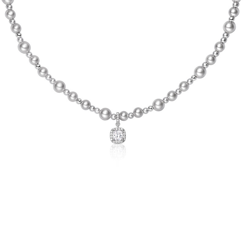 【自营】HEFANG Jewelry/何方珠宝气泡方糖项链 优雅时髦精致礼物