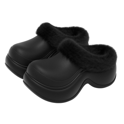 防水加厚绒棉拖鞋女冬季新款外穿