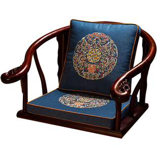 中式椅垫实木茶台茶椅坐垫红木沙发垫圈椅太师椅主人椅靠背腰靠垫