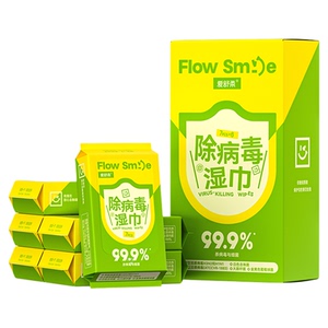 爱舒柔除甲乙流感病毒湿巾便携装