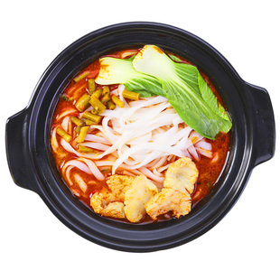 湖南郴州栖凤渡鱼粉7袋装 即食泡面沙河粉干切粉米粉原味猛辣味