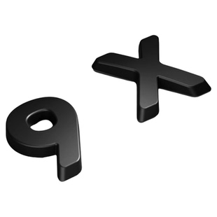 适用于极氪9X车标贴金属黑化运动车尾标覆盖式车头贴汽车配件用品