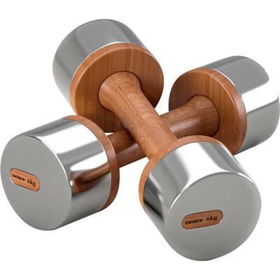 迷鹿木质哑铃高端健身器材