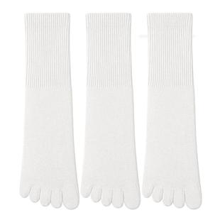 五指袜子男士秋冬季纯棉抗菌防臭吸汗运动无骨长袜分趾厚款中筒袜