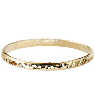 14K包金锤面1.6mm 金色尾戒指环 闺蜜女关节戒指细 欧美原创手工