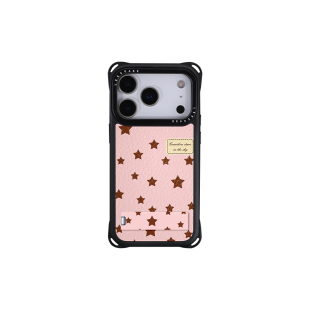 棕色星星韩系适用苹果17手机壳带挂绳15斜挎可背iphone18promax四角开孔13支架14手提手腕16pro背包式12防摔